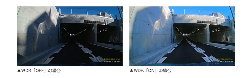 急な明るさの変化にも対応する補正輝度調整「WDR」
