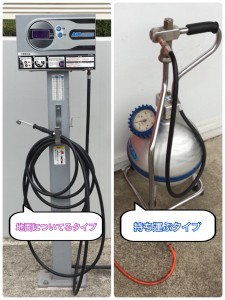 女性でも簡単！ガソリンスタンドで空気圧チェック。