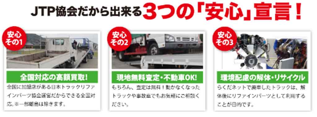 JTP協会だから出来る3つの「安心」宣言！(らくだネット)