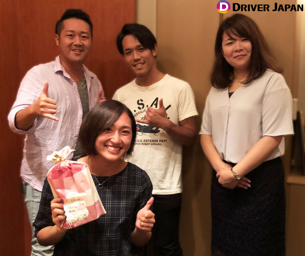 池島実紅ちゃんとドライバージャパンスタッフ@祝勝会