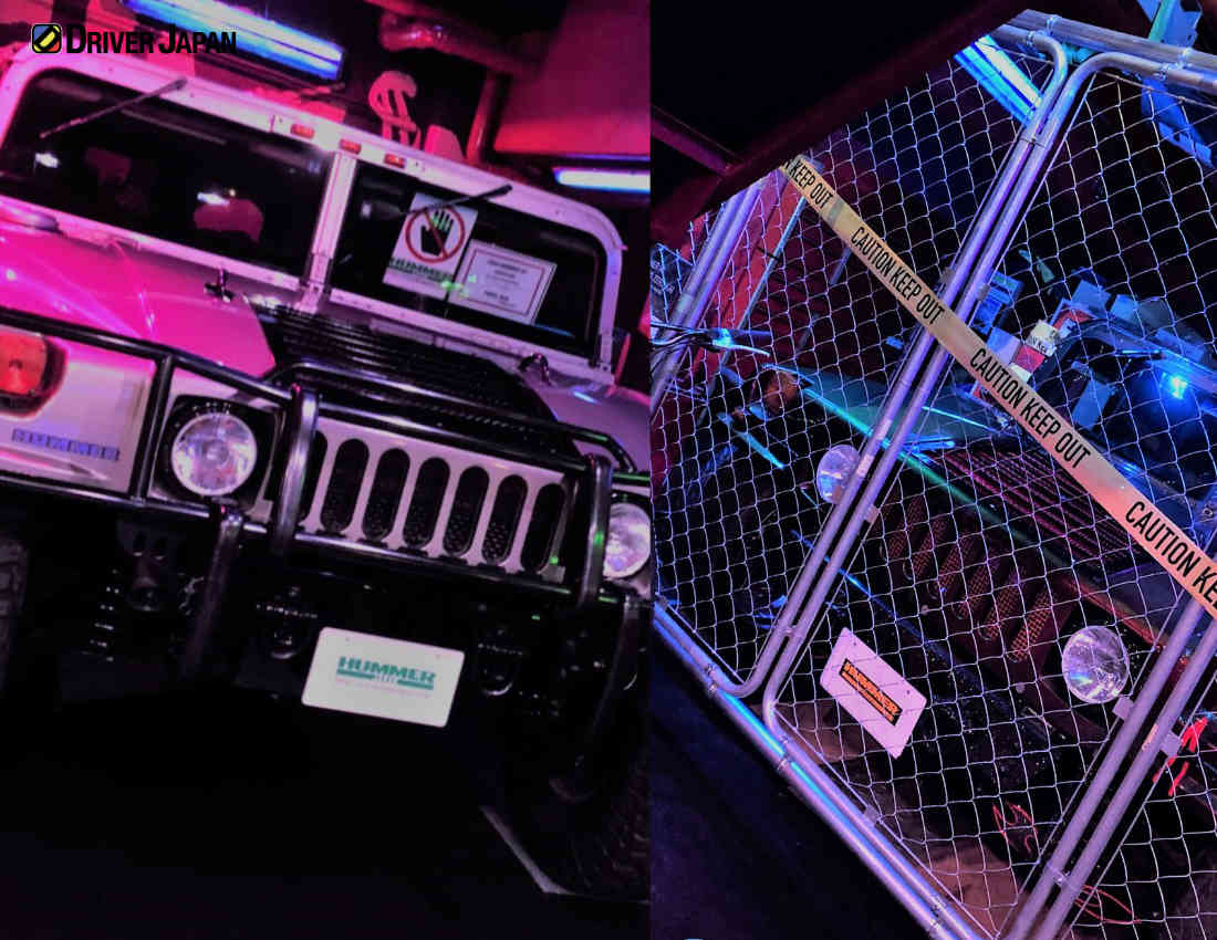 ハマーカフェ 地下に展示されている車両