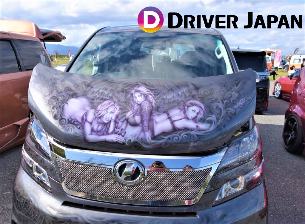 スーパーカーニバル2018参加のアルファードのイラスト