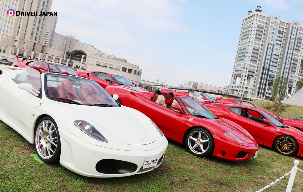 スーパーカーデイ2018に展示されていた複数台のフェラーリ