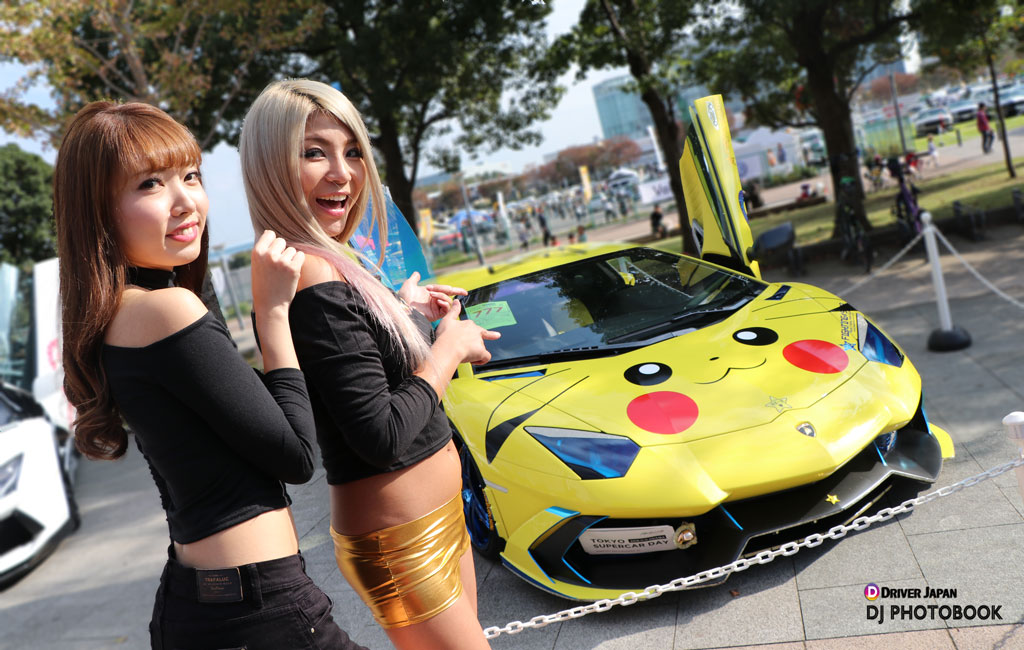 ピカチュウランボルギーニをみて喜ぶYUIKA,LINA