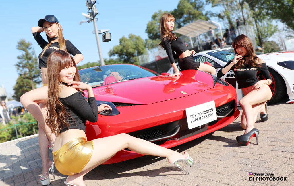 DRIVER JAPAN GIRLS４名が車両立ち
