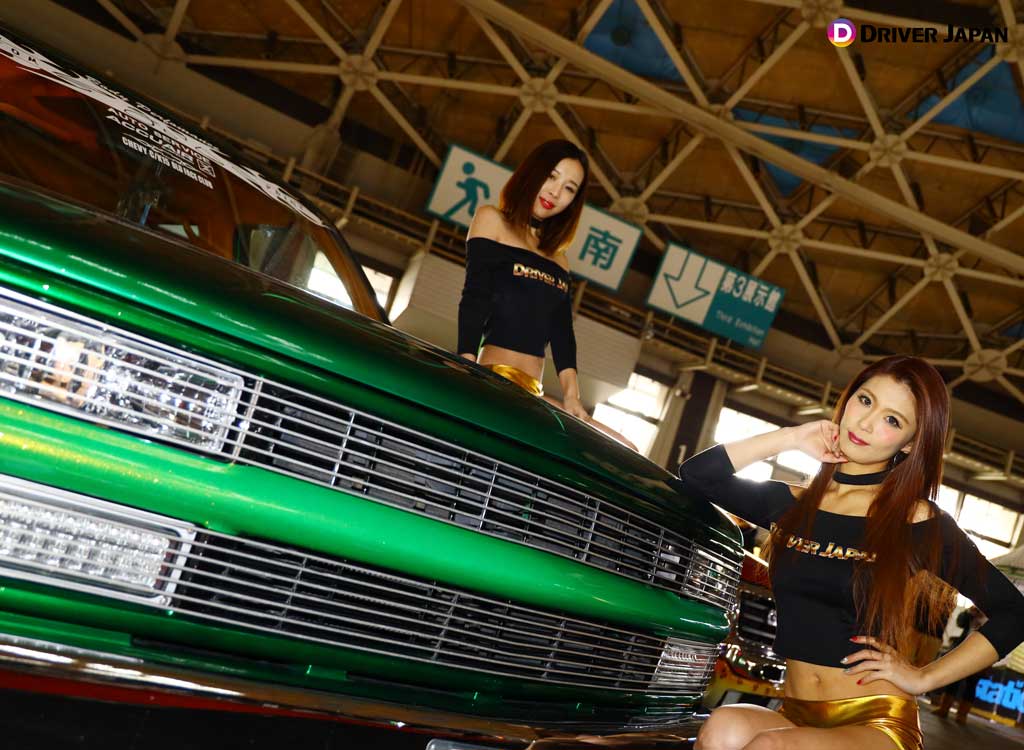 クロスファイブ展示車両とDRIVER JAPAN GIRLS