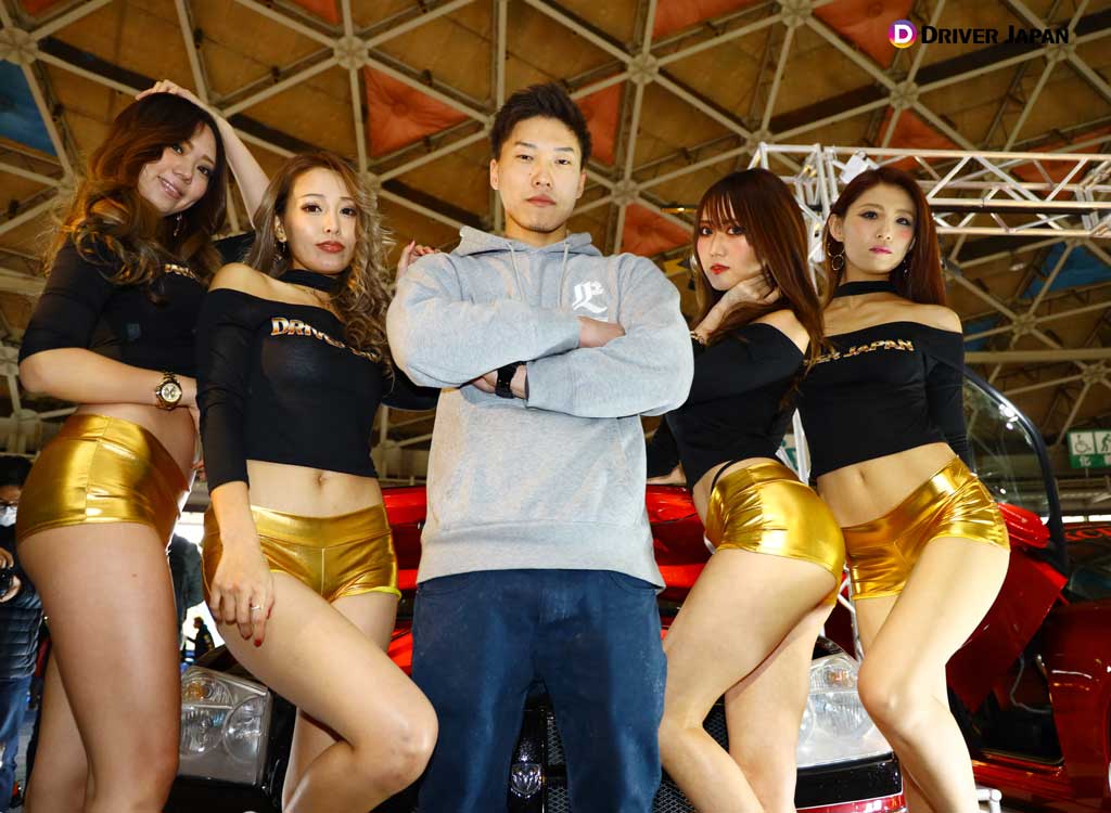 クロスファイブ展示車両のオーナーさんととDRIVER JAPAN GIRLS