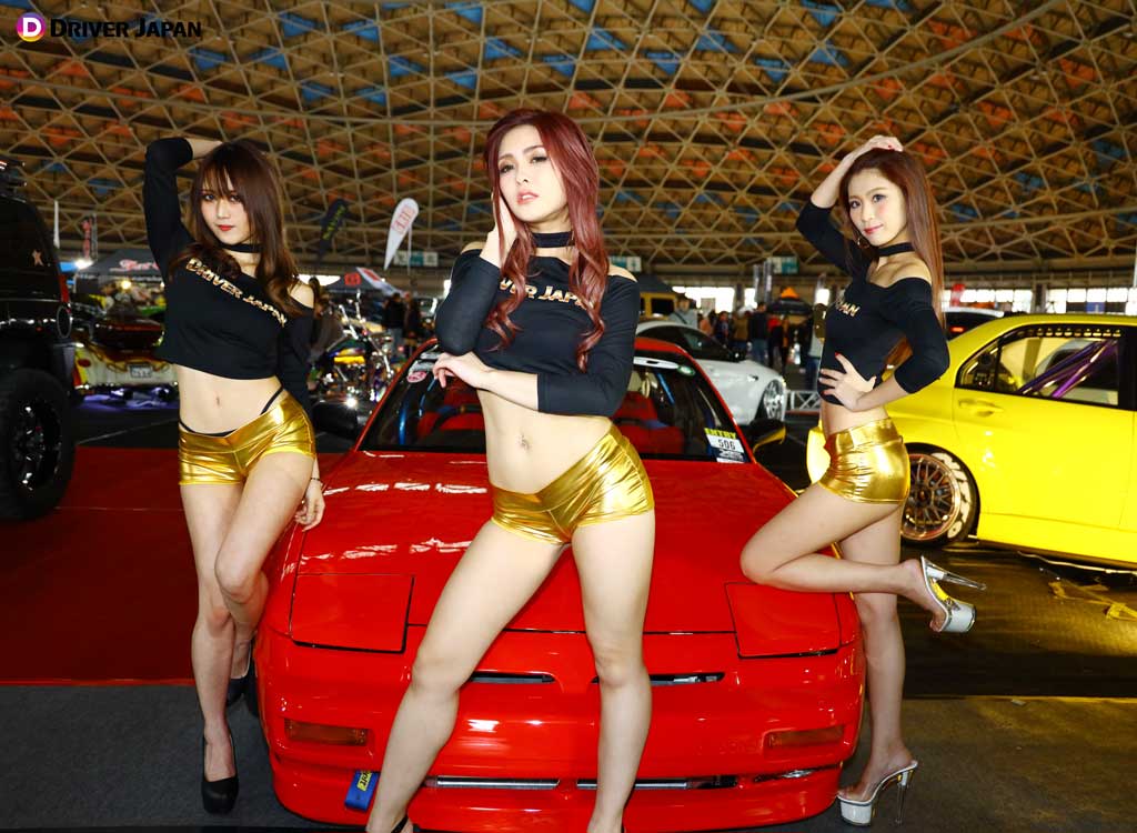 DIVER JAPAN GIRLSの3人と出展車両