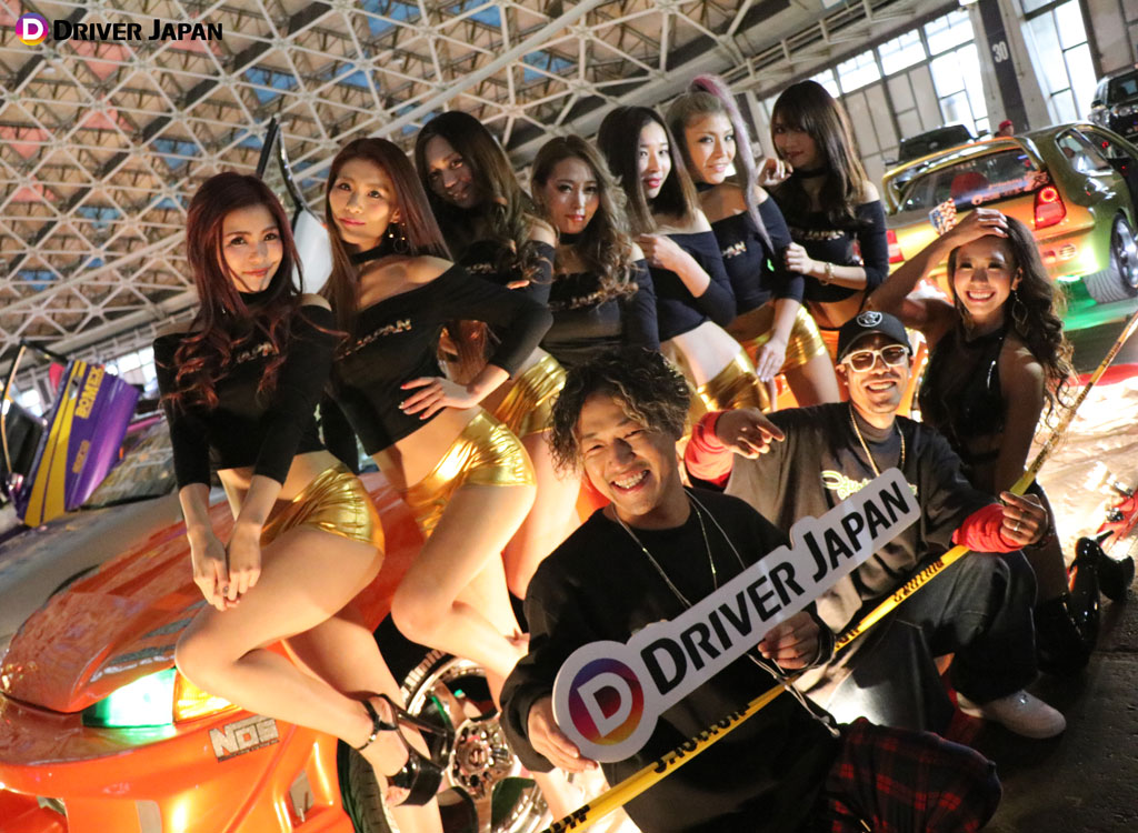 クロスファイブ展示車両オーナーさんと寿君とDRIVER JAPAN GIRLS