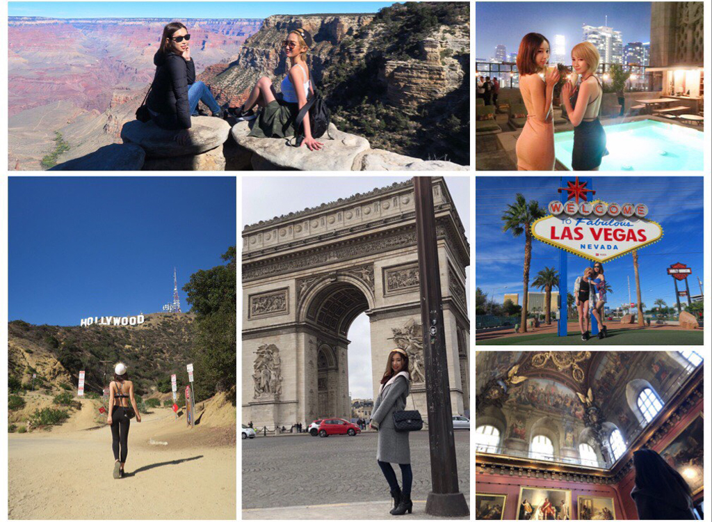 海外旅行を楽しむAZUSAちゃん