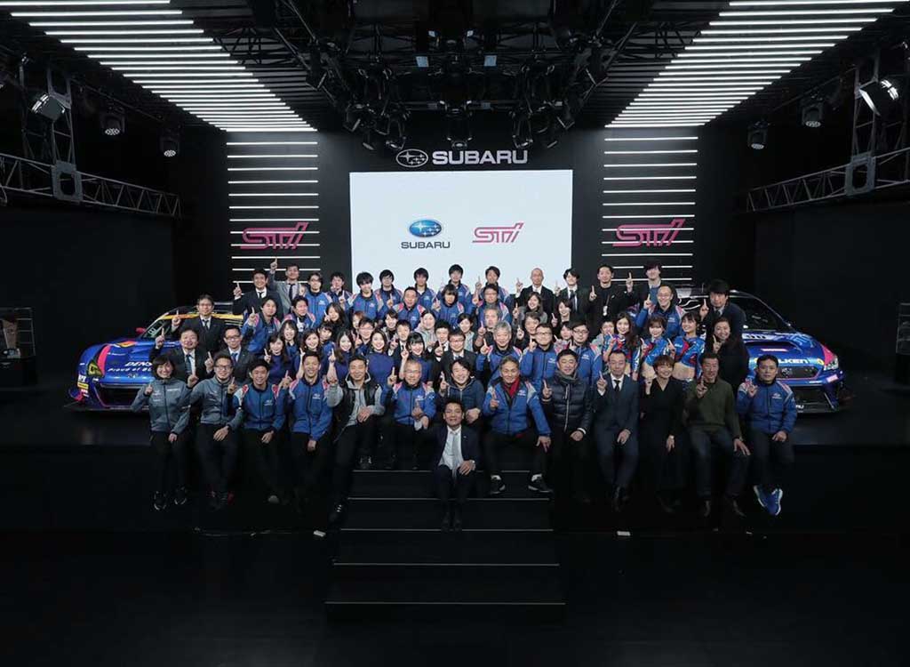 SUBARUステージの集合写真@東京オートサロン2019