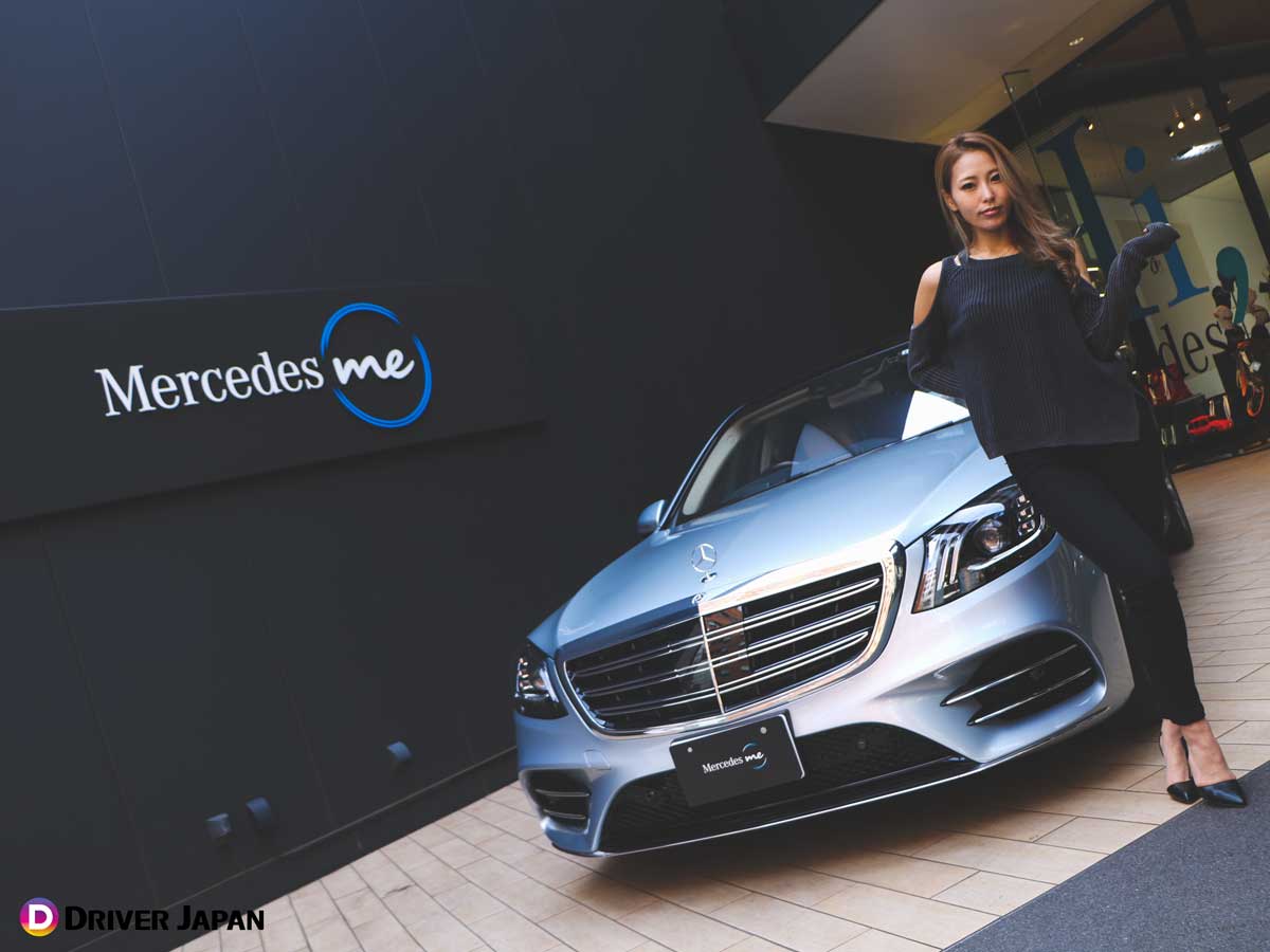 Mercedes me の試乗車両 S 400 d とDRIVER JAPAN GIRLSのYUKIちゃん