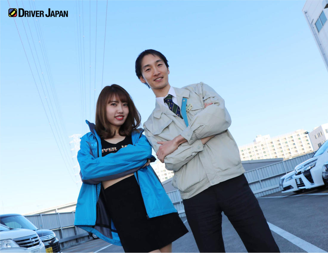 光洋自動車の専務 堀越さんとドライバージャパンガールズのYUIKA